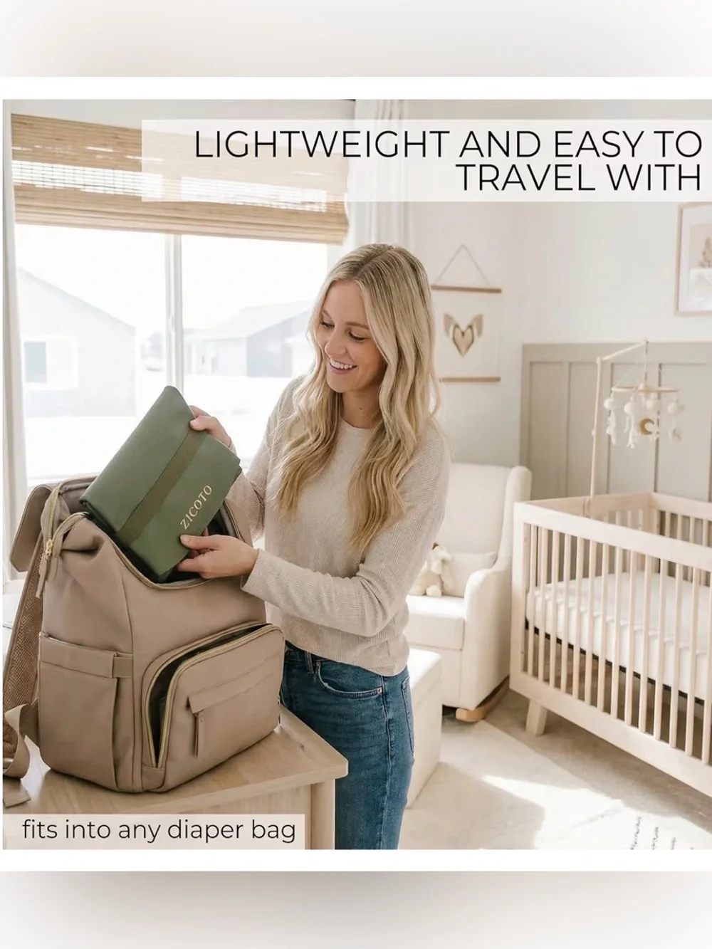 NWT - Beautiful Baby Diaper Changing Mat Made of Vegan Leather